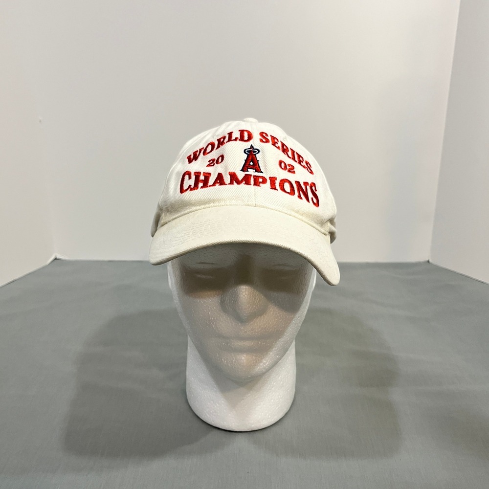 Vintage Anaheim Angels 2002 World Series Champions Hat Cap White Baseball